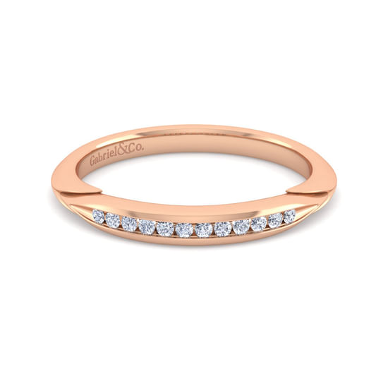 Gabriel - 14K Rose Gold Diamond Matching Wedding Band