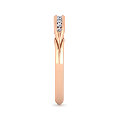 14K Rose Gold Diamond Matching Wedding Band