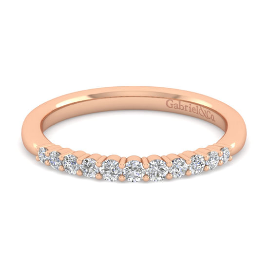 Gabriel - 14K Rose Gold Diamond Matching Wedding Band