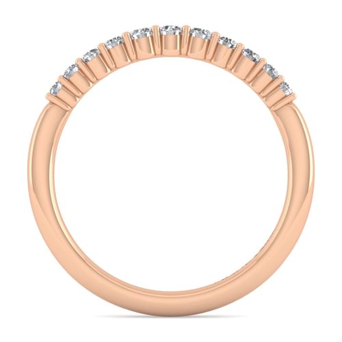 14K Rose Gold Diamond Matching Wedding Band