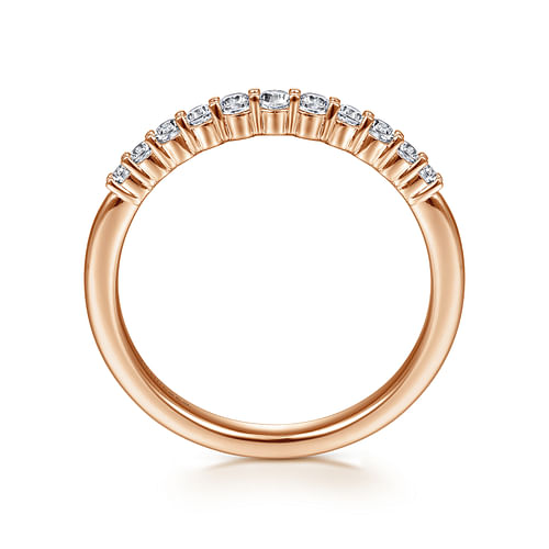 14K Rose Gold Diamond Matching Wedding Band