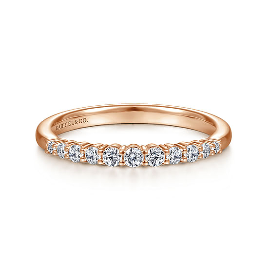 Gabriel - 14K Rose Gold Diamond Matching Wedding Band