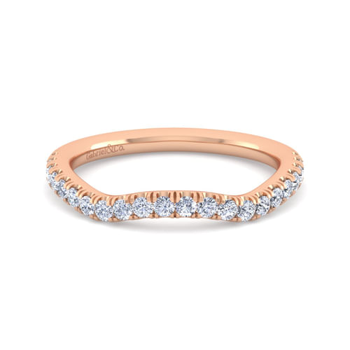 14K Rose Gold Diamond Matching Wedding Band