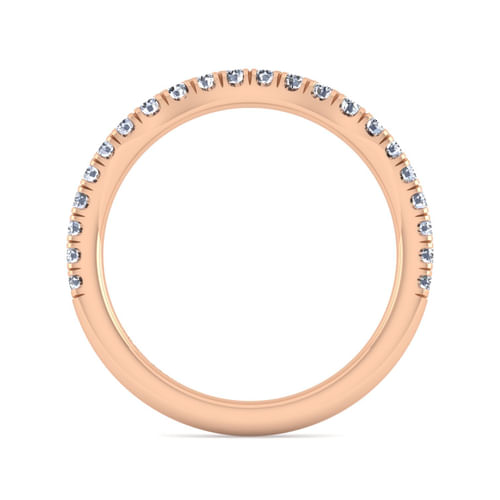 14K Rose Gold Diamond Matching Wedding Band