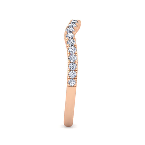 14K Rose Gold Diamond Matching Wedding Band