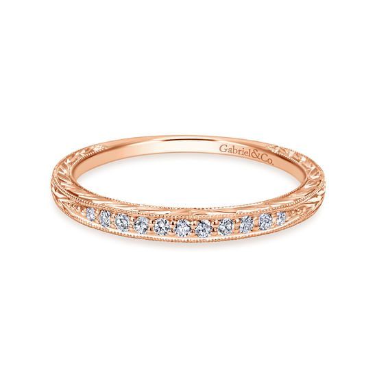 Gabriel - 14K Rose Gold Diamond Matching Wedding Band