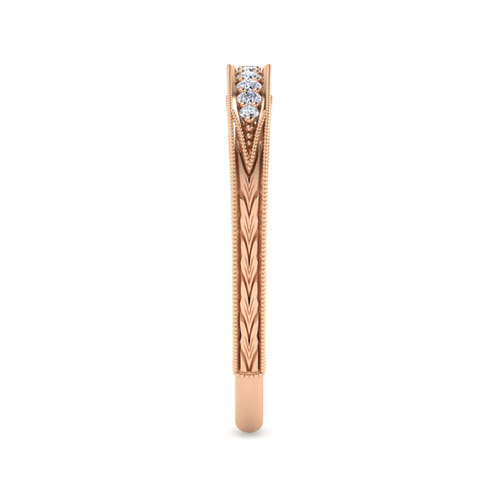 14K Rose Gold Diamond Matching Wedding Band