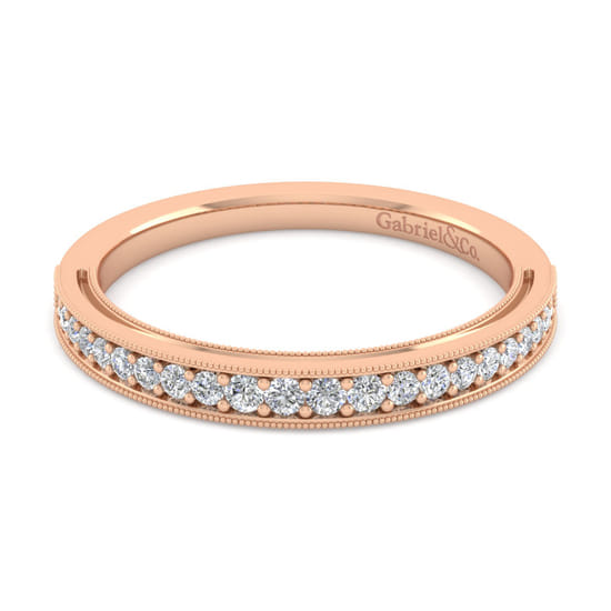 Gabriel - 14K Rose Gold Diamond Matching Wedding Band