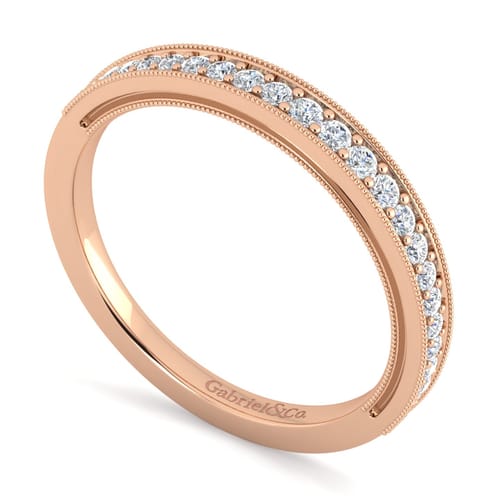 14K Rose Gold Diamond Matching Wedding Band 14K Rose Gold Diamond Matching Wedding Band