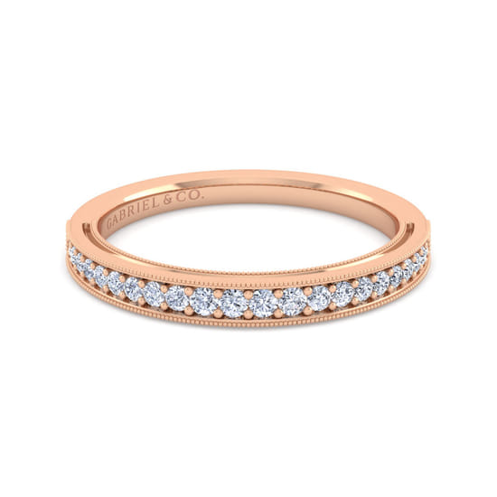 Gabriel - 14K Rose Gold Diamond Matching Wedding Band