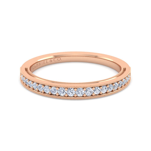 14K Rose Gold Diamond Matching Wedding Band 14K Rose Gold Diamond Matching Wedding Band