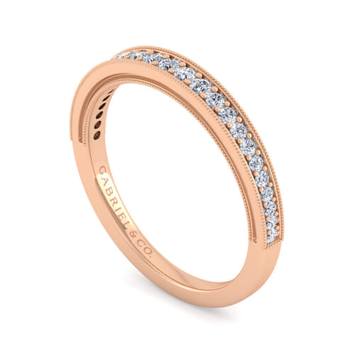 14K Rose Gold Diamond Matching Wedding Band 14K Rose Gold Diamond Matching Wedding Band