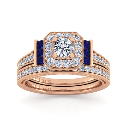 14K Rose Gold Diamond Matching Wedding Band 14K Rose Gold Diamond Matching Wedding Band