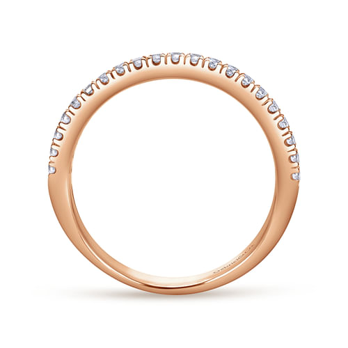 14K Rose Gold Diamond Matching Wedding Band