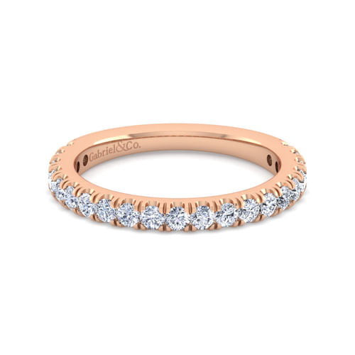 14K Rose Gold Diamond Matching Wedding Band
