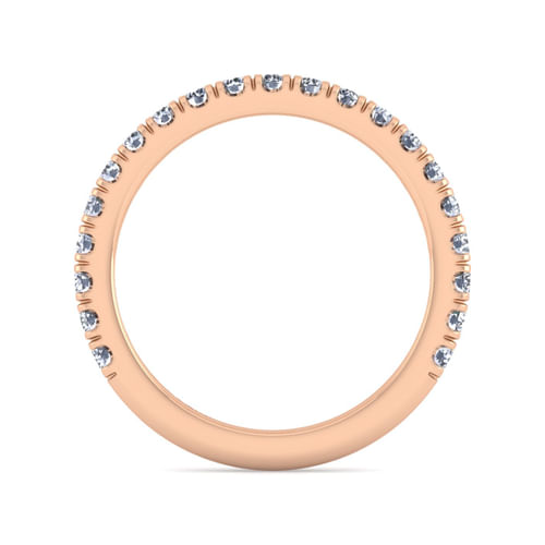 14K Rose Gold Diamond Matching Wedding Band