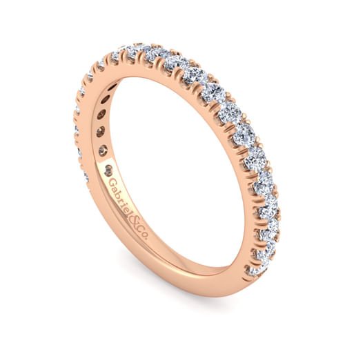 14K Rose Gold Diamond Matching Wedding Band