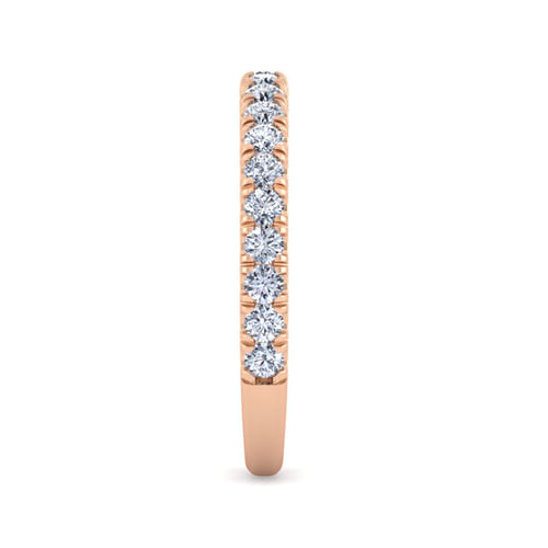 14K Rose Gold Diamond Matching Wedding Band