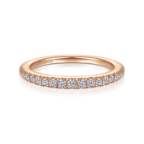 14K Rose Gold Diamond Matching Wedding Band