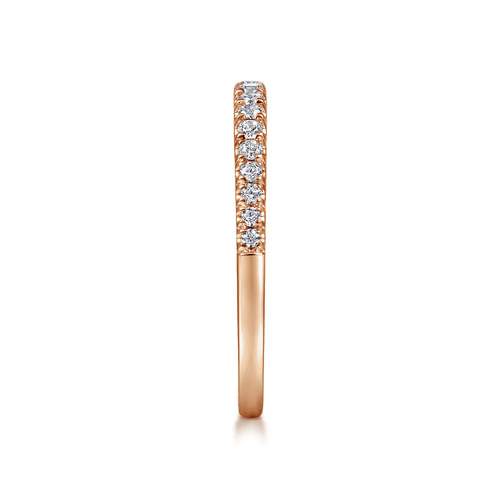 14K Rose Gold Diamond Matching Wedding Band