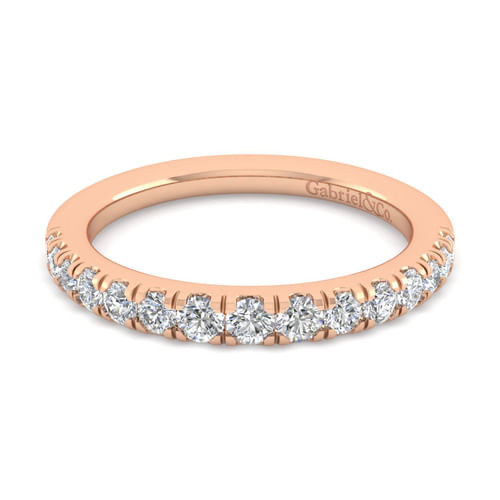 14K Rose Gold Diamond Matching Wedding Band