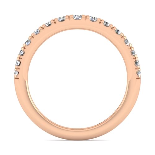 14K Rose Gold Diamond Matching Wedding Band