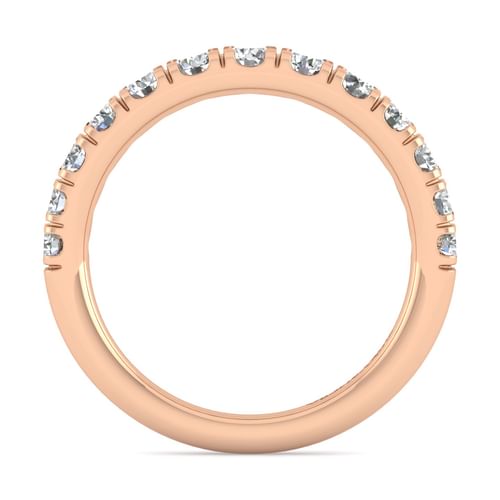 14K Rose Gold Diamond Matching Wedding Band