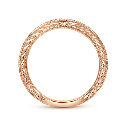14K Rose Gold Diamond Matching Wedding Band