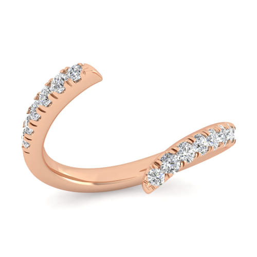 14K Rose Gold Diamond Matching Wedding Band 14K Rose Gold Diamond Matching Wedding Band
