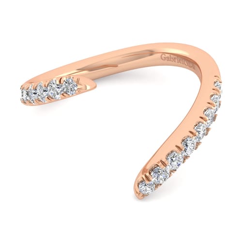 14K Rose Gold Diamond Matching Wedding Band