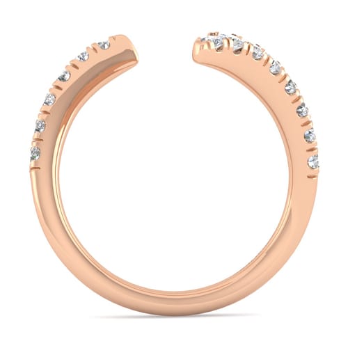14K Rose Gold Diamond Matching Wedding Band