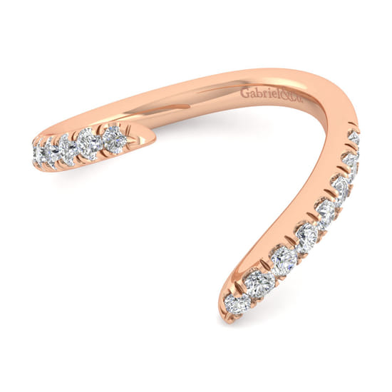 Gabriel - 14K Rose Gold Diamond Matching Wedding Band Gabriel - 14K Rose Gold Diamond Matching Wedding Band