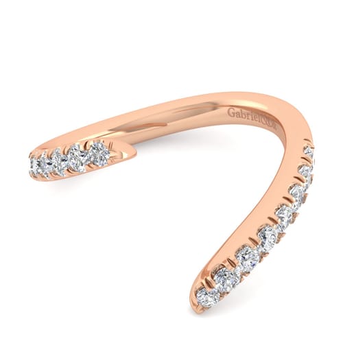 14K Rose Gold Diamond Matching Wedding Band