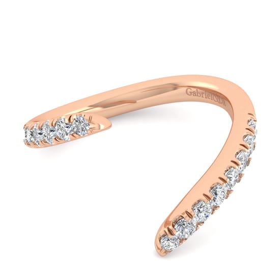 Gabriel - 14K Rose Gold Diamond Matching Wedding Band