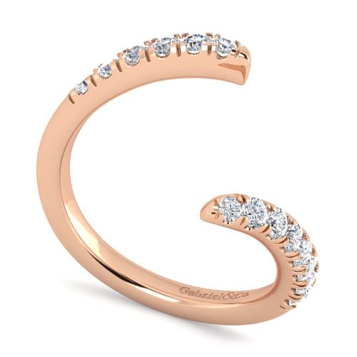 14K Rose Gold Diamond Matching Wedding Band