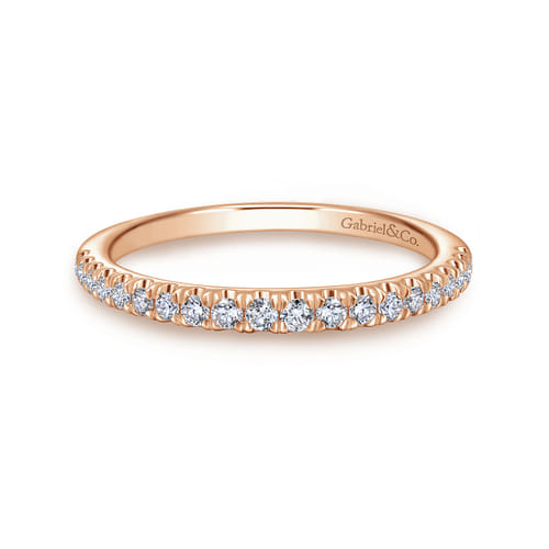 14K Rose Gold Diamond Matching Wedding Band