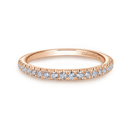 Gabriel - 14K Rose Gold Diamond Matching Wedding Band Gabriel - 14K Rose Gold Diamond Matching Wedding Band