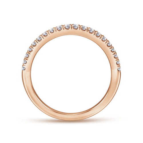 14K Rose Gold Diamond Matching Wedding Band