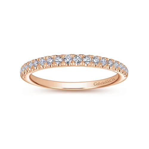 14K Rose Gold Diamond Matching Wedding Band