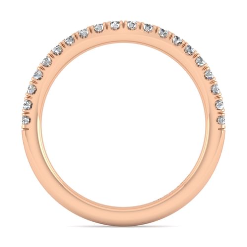 14K Rose Gold Diamond Matching Wedding Band