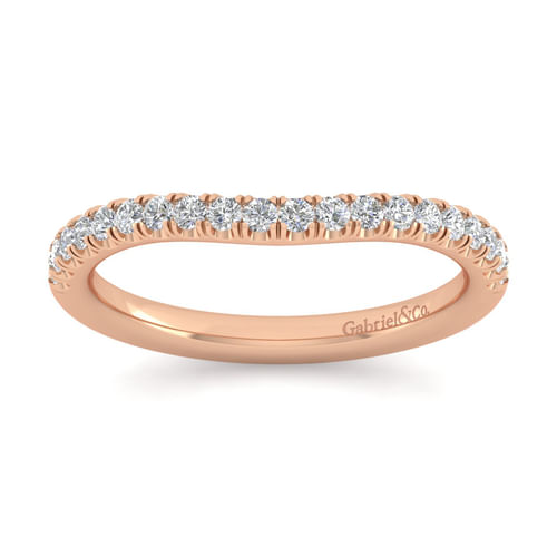 14K Rose Gold Diamond Matching Wedding Band