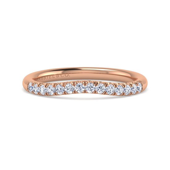 Gabriel - 14K Rose Gold Diamond Matching Wedding Band