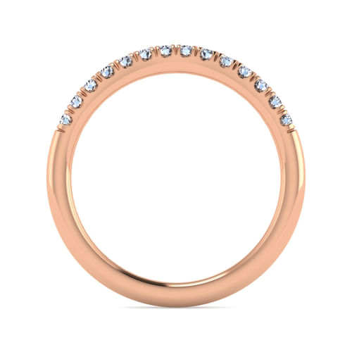 14K Rose Gold Diamond Matching Wedding Band