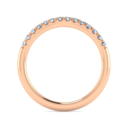 14K Rose Gold Diamond Matching Wedding Band
