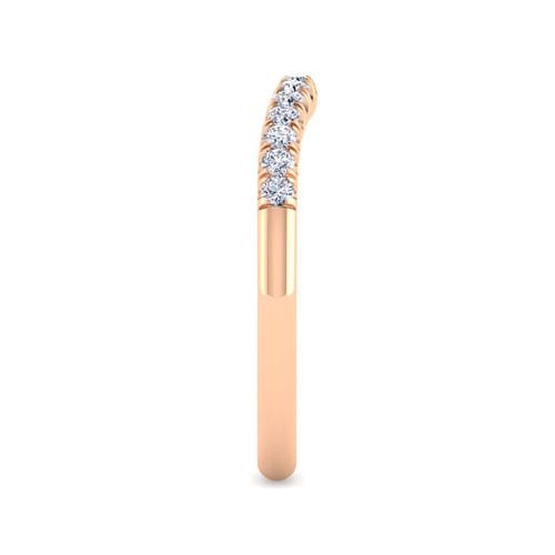 14K Rose Gold Diamond Matching Wedding Band
