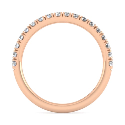 14K Rose Gold Diamond Matching Wedding Band