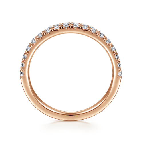14K Rose Gold Diamond Matching Wedding Band