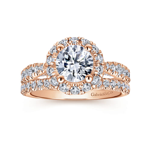 14K Rose Gold Diamond Matching Wedding Band