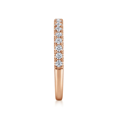 14K Rose Gold Diamond Matching Wedding Band