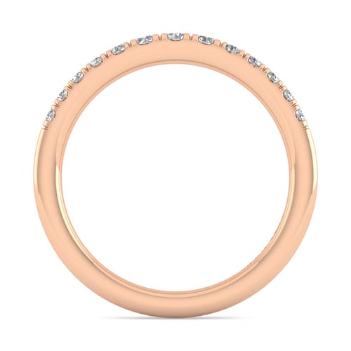14K Rose Gold Diamond Matching Wedding Band